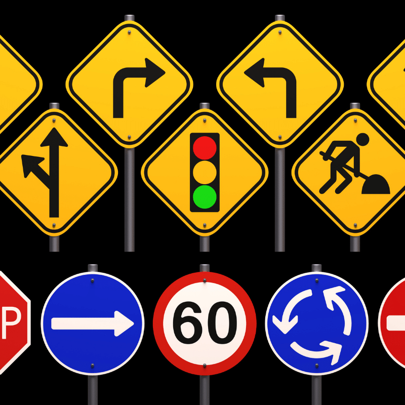 Ejemplos de señaléticas viales